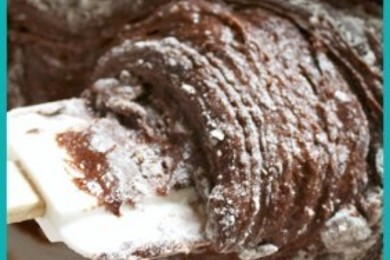 Шоколадный пирог с мятным творожным сыром - приготовление