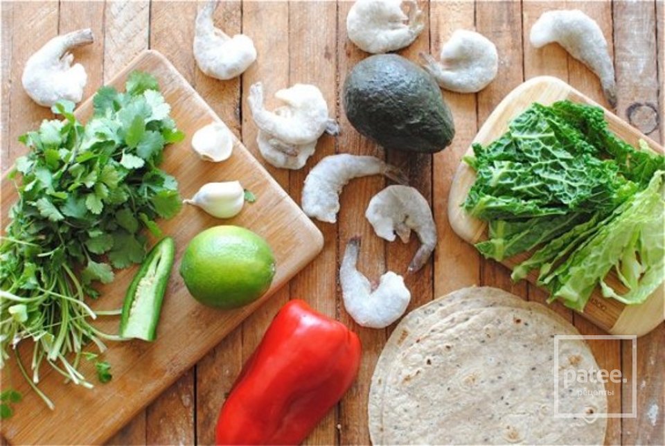 Тако с креветками и капустой - Шаг 10