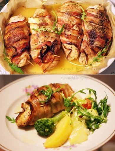 Куриное филе, запеченное с сыром и беконом - Шаг 4