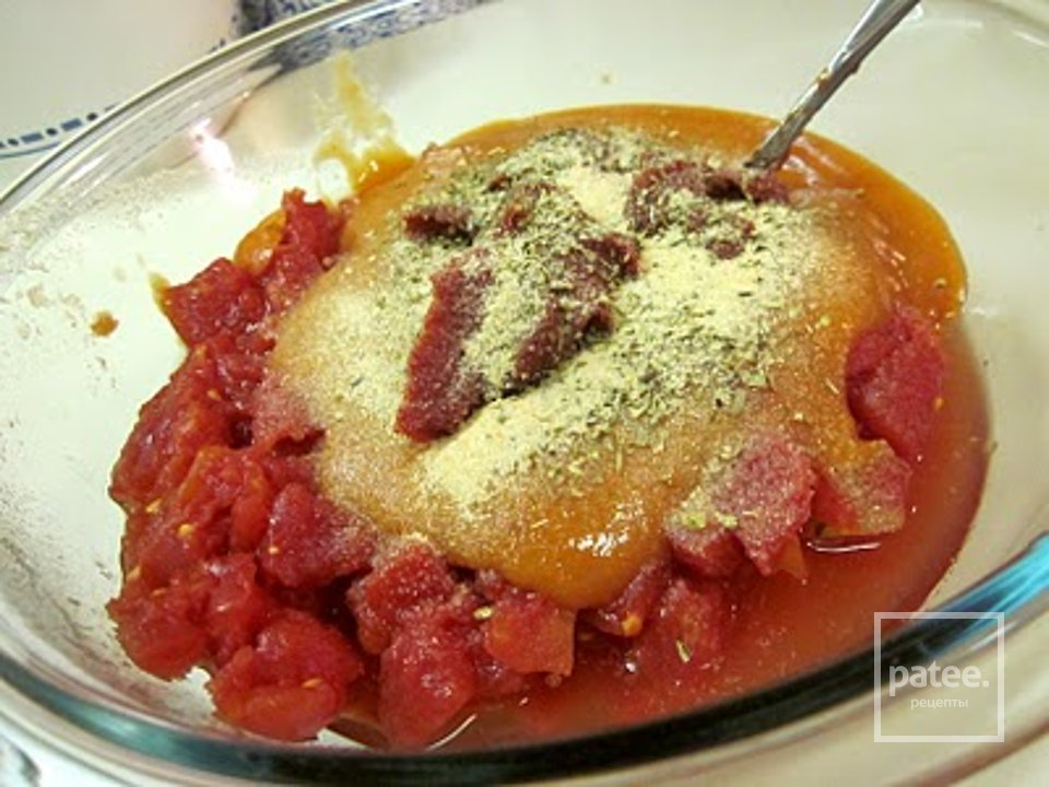 Пицца-лазанья с индейкой, оливками и грибами - Шаг 4