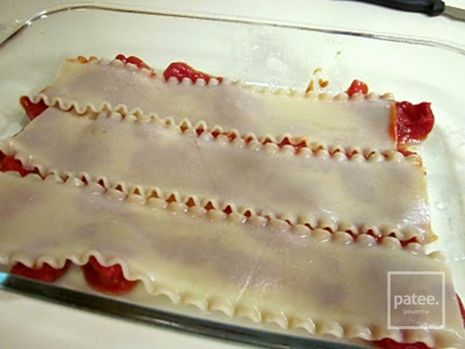 Пицца-лазанья с индейкой, оливками и грибами - Шаг 7