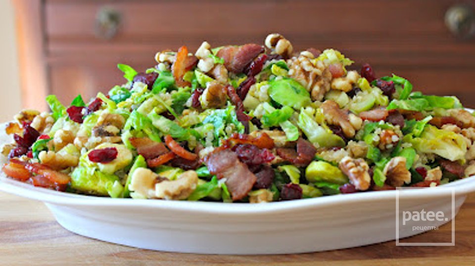 Киноа с брюссельской капустой и беконом - Шаг 7