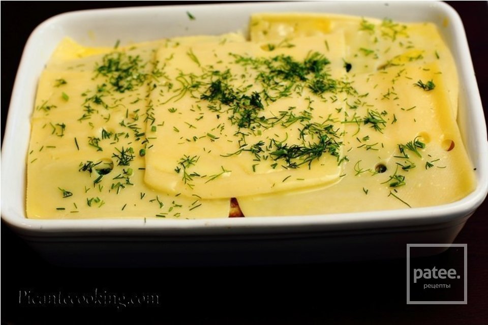 Сырная запеканка с хлебом и укропом - Шаг 6