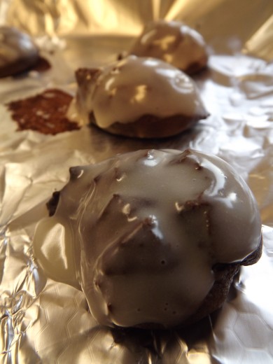 Рецепт Глазированные шоколадные пончики