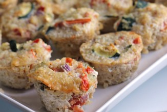 Мини-киши с овощной начинкой