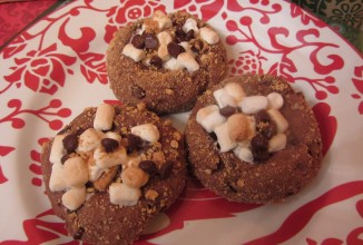 Печенье с зефиром и шоколадом