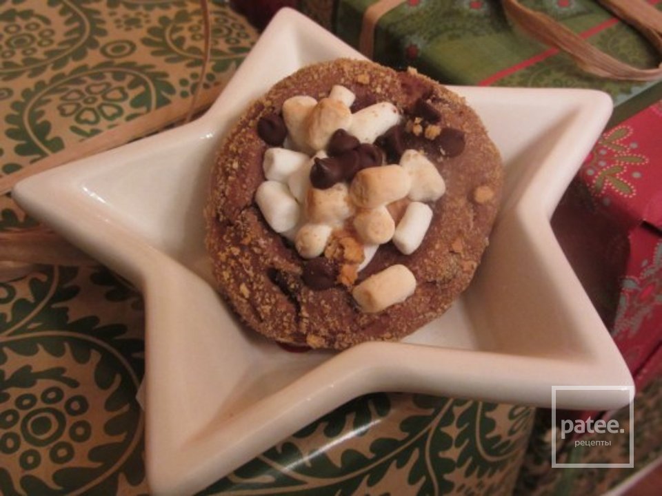 Печенье с зефиром и шоколадом - Шаг 10