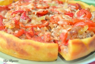 Картофельный пирог с мясом и овощами