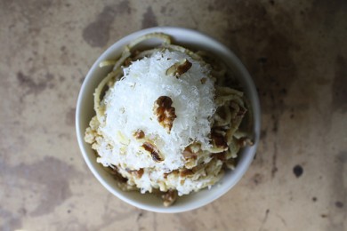 Паста с соусом из грецких орехов - приготовление