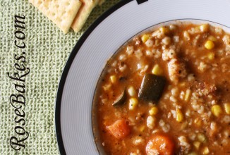 Суп Минестроне с фаршем и овощами