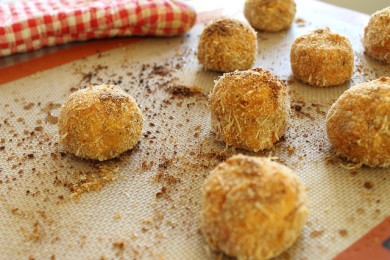 Шарики из батата и козьего сыра - приготовление