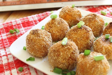 Шарики из батата и козьего сыра - приготовление