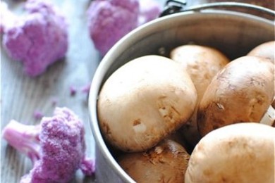 Красная киноа с фиолетовой цветной капустой - приготовление