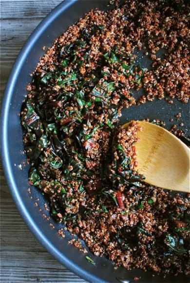 Красная киноа с фиолетовой цветной капустой - Шаг 4