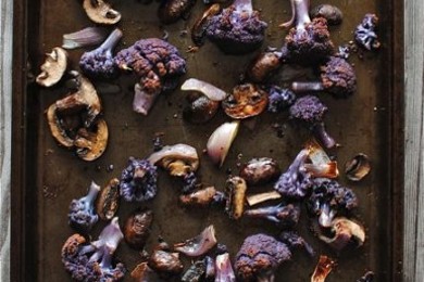 Красная киноа с фиолетовой цветной капустой - приготовление