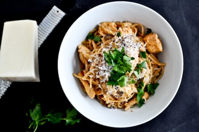 Лингвини с курицей и коричневым маслом - приготовление