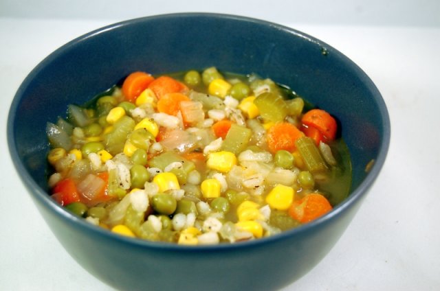 Овощной суп с ячменем