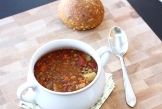 Чечевичный суп с овощами