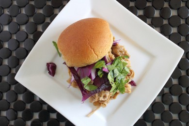 Мексиканский гамбургер со свининой - приготовление