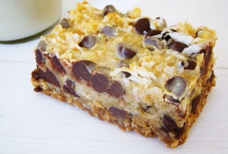 Овсяные пирожные с шоколадом и кокосовой стружкой