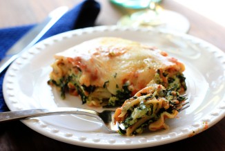 Лазанья с сыром и шпинатом