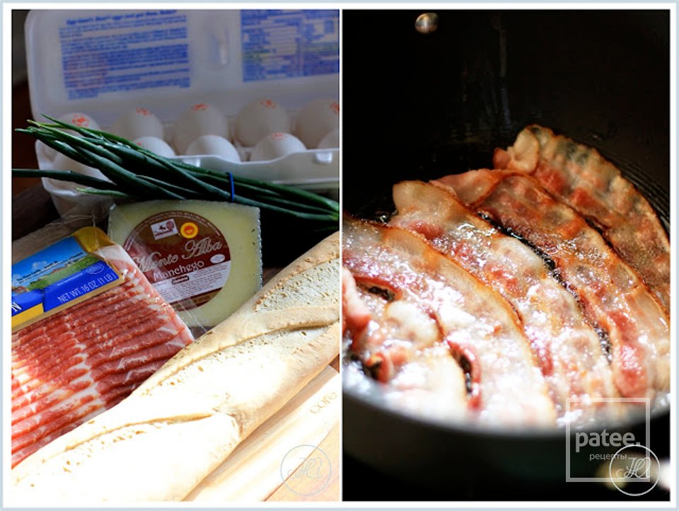 Бутерброды с сыром, яйцами и ветчиной - Шаг 1