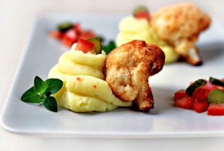 Цветная капуста, поджаренная в сухариках