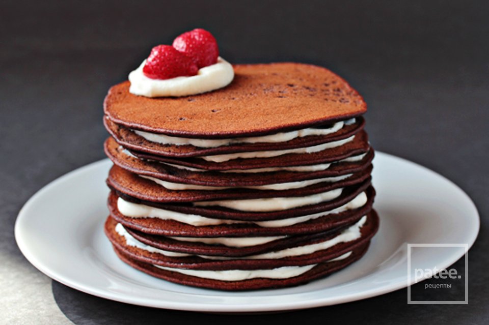 Шоколадный торт из блинчиков - Шаг 6