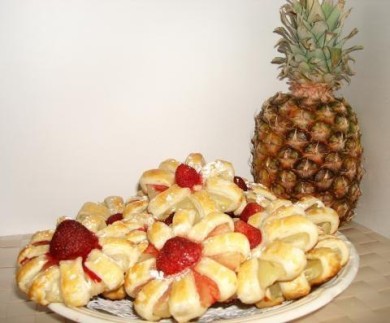 Рецепт Печенье с ломтиками ананаса