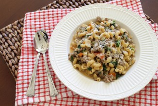 Паста с сыром и индейкой