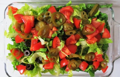 Рецепт Мясной салат с овощами и приправой тако