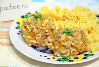Мясные "ёжики" с рисом и морковью