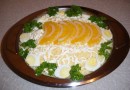 Салат Дипломат с яйцом и апельсином