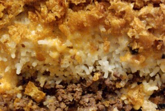 Запеканка из говядины и риса