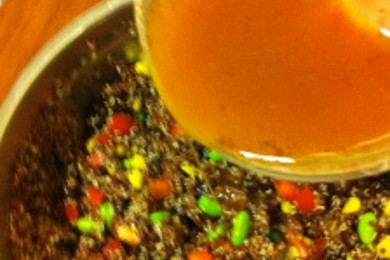 "Мексиканское конфетти" (салат из крупы квиноя) - приготовление