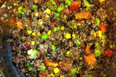 "Мексиканское конфетти" (салат из крупы квиноя) - приготовление