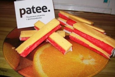 Завитушки из крабовых палочек - приготовление