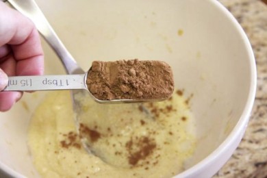 Мраморный шоколадно-банановый пирог - приготовление