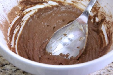 Мраморный шоколадно-банановый пирог - приготовление