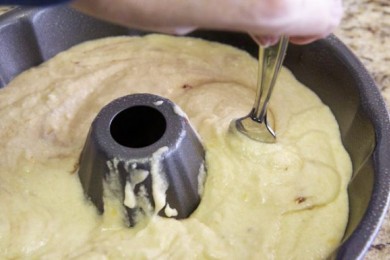 Мраморный шоколадно-банановый пирог - приготовление