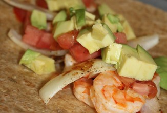 Тако с креветками в лаймово-текиловом соусе