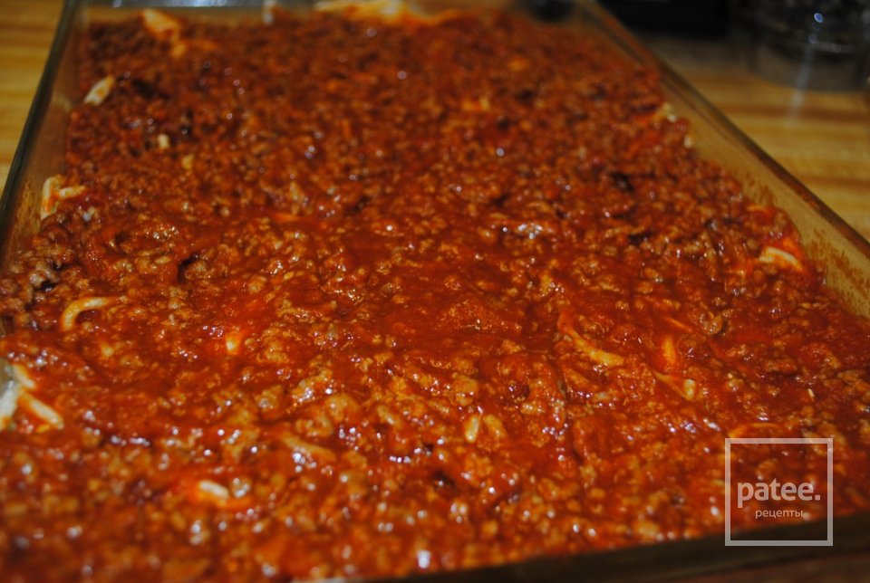 Запеканка из спагетти с мясом и сыром - Шаг 7
