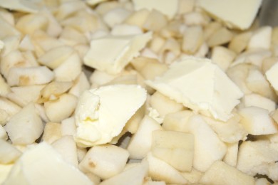 Творожная запеканка с яблоками - приготовление