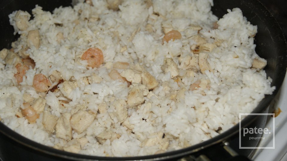 Рис с курицей и креветками - Шаг 6