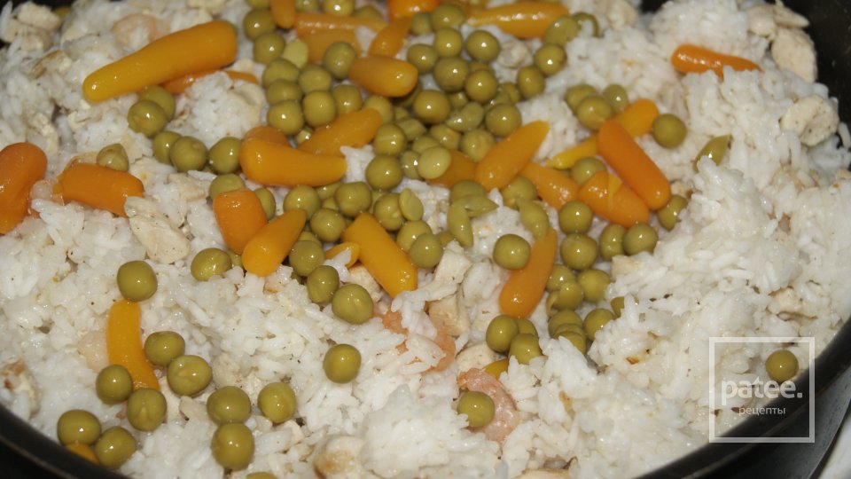 Рис с курицей и креветками - Шаг 7