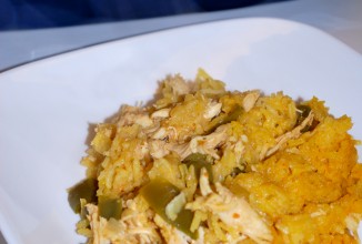 Запеченный рис с курицей