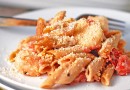 Паста с креветками в чесночном соусе