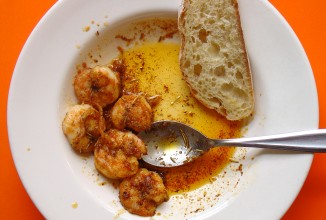 Жареные креветки со специями