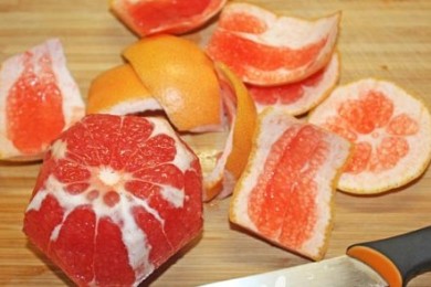 Салат из грейпфрута - приготовление