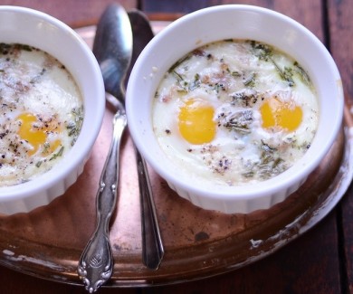 Рецепт Запеченные яйца с розмарином